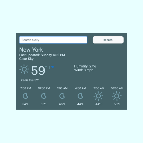 Weather App Preview